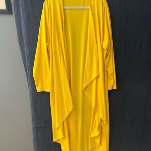 Yellow Women's Open Front Cardigan